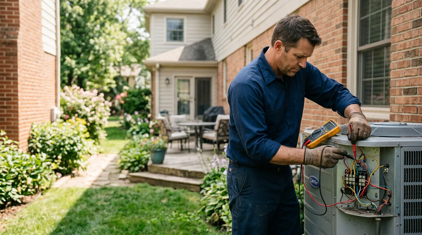 HVAC technician working near Bedford, MA